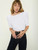Emery Boat Neck Top - White